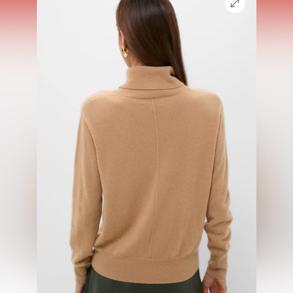 NWT TUCKERNUCK Camel Cashmere Turtleneck Sweater L - Picture 5 of 12